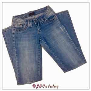 X-ray Jeans Straight Leg Ripped Blue Jeans - 28